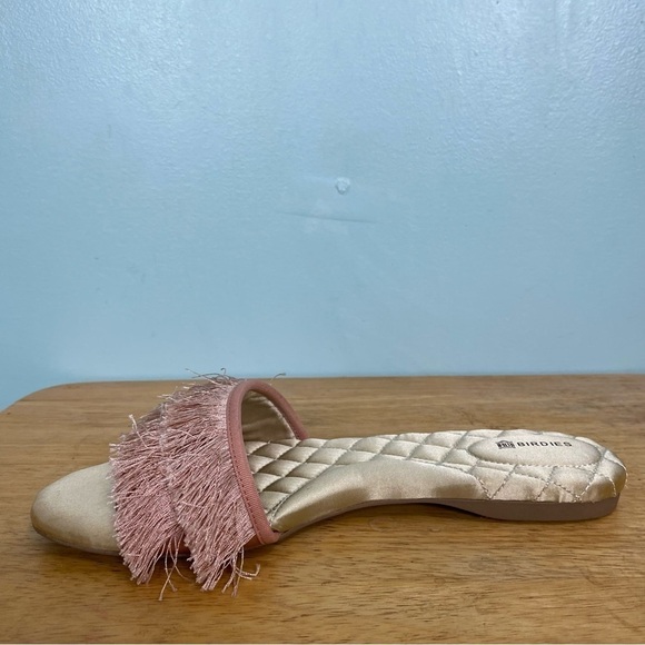 Birdies The Sparrow Fringe Slide Sandal In Blush Pink‎ Sz 9.5 - Picture 3 of 8